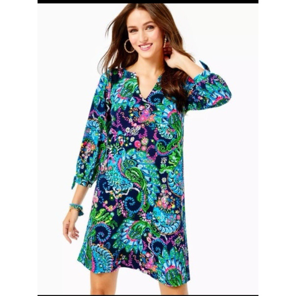 Lilly Pulitzer Dresses & Skirts - Lilly Pulitzer 2XL women's Cath Take Me To The Sea Cotton Shift Dress XXL